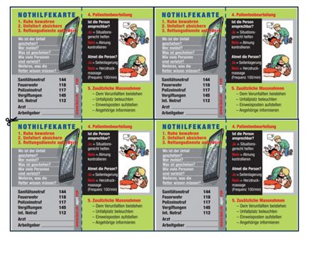 Feuille "Cartes d'urgence"