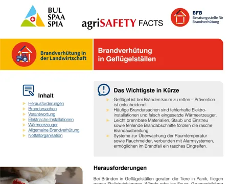 Brandverhütung in Geflügelställen