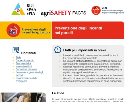 Prevenzione degli incendi nei porcili