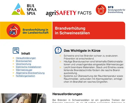 Brandverhütung in Schweineställen