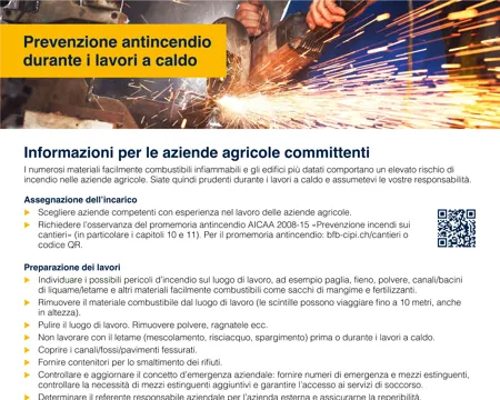 Prevenzione antincendio durante i lavori a caldo