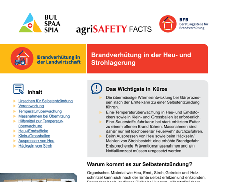 Brandverhütung in der Heu- und Strohlagerung