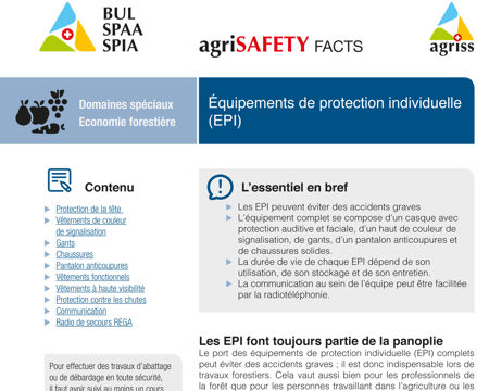 Economie forestière - Équipements de protection individuelle (EPI)