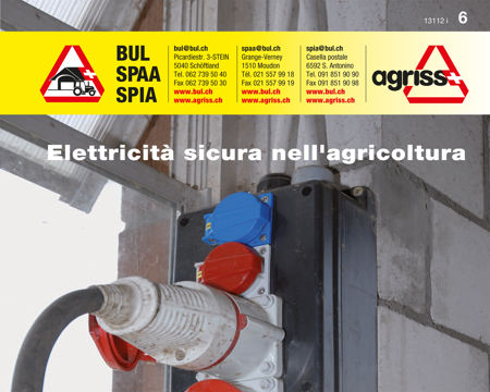 Elettricità sicura nell'agricoltura