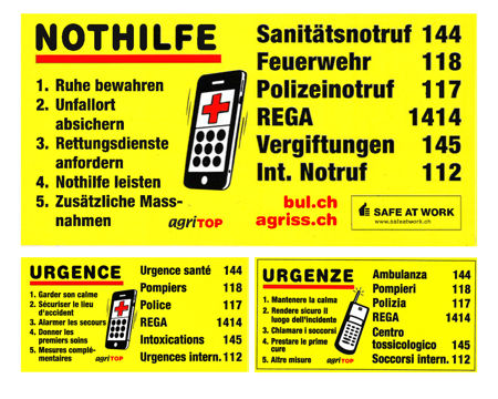 Aufkleber "Nothilfe"